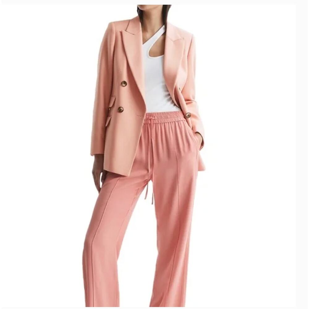 Reiss Logan Blazer 2 NWT Pink Jacket Academia Prep Career Old Money Luxury